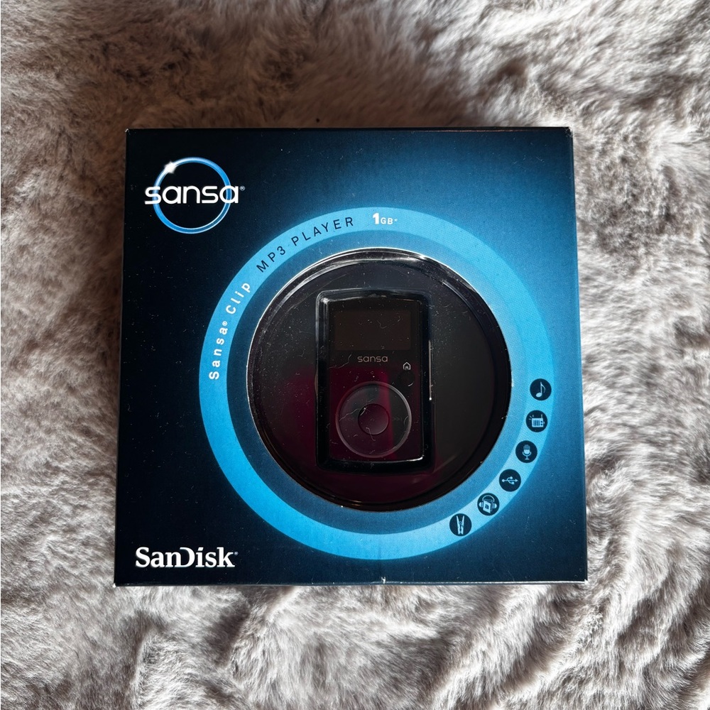 Andis Sansa Clip MP3 Player - Black and Blue